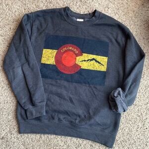 COLORADO Navy Blue Crewneck Graphic Sweatshirt Size Women’s Small